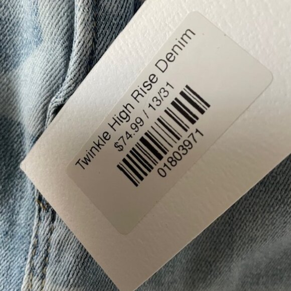 Risen Jean Twinkle High Rise Denim Sz 13 Wst 31 NWT - Picture 4 of 11